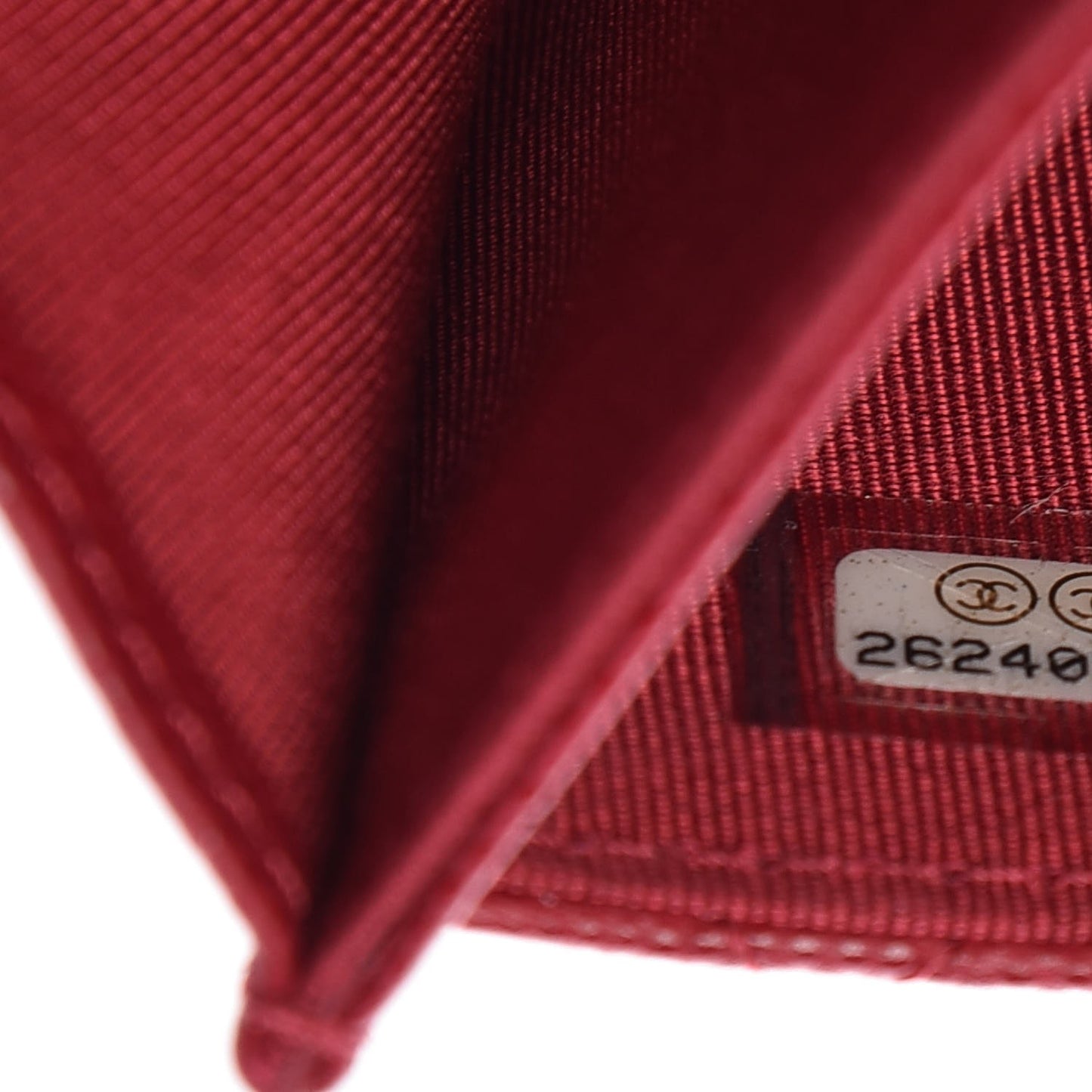 Caviar Quilted Flap Card Holder Pink