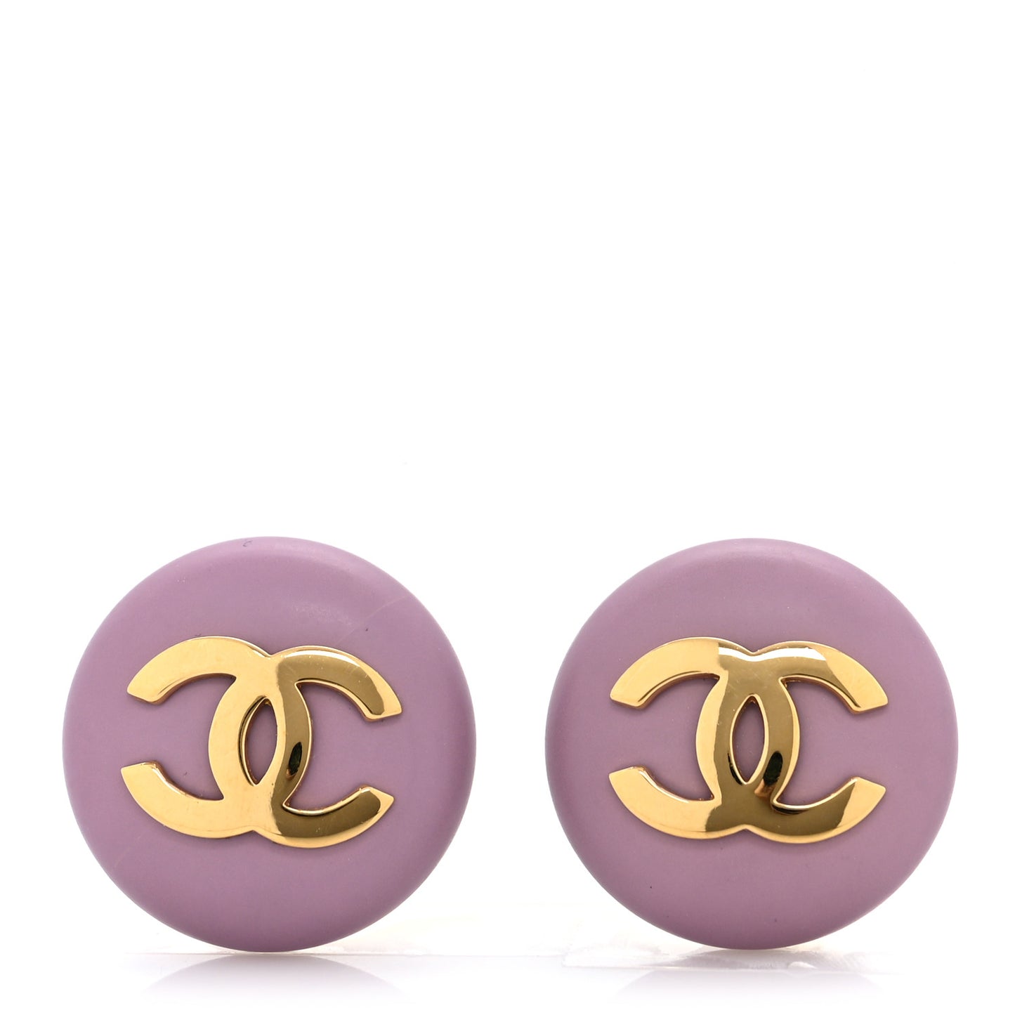 Resin CC Clip On Earrings Purple