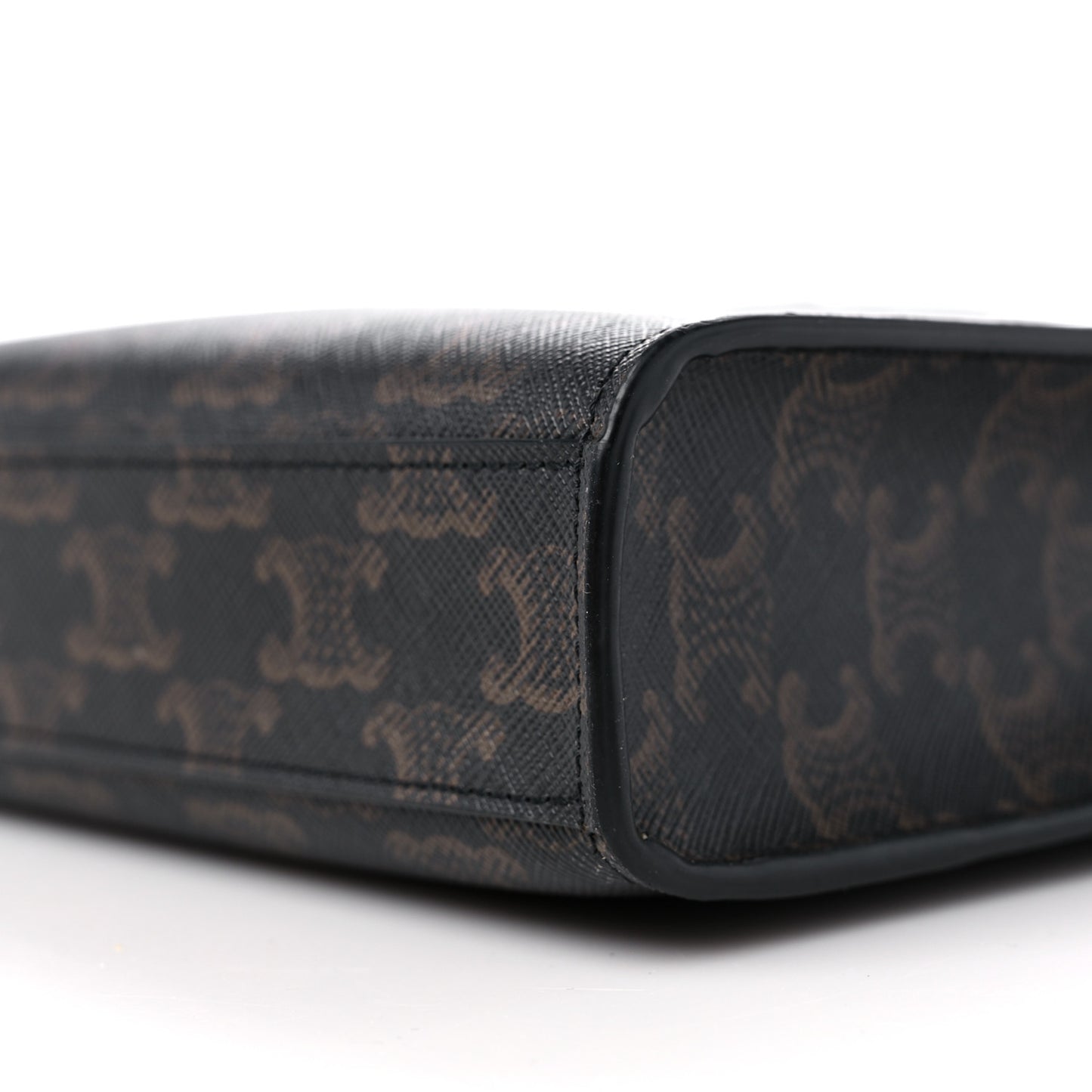 Triomphe Canvas Calfskin Mini Vertical Cabas Tan