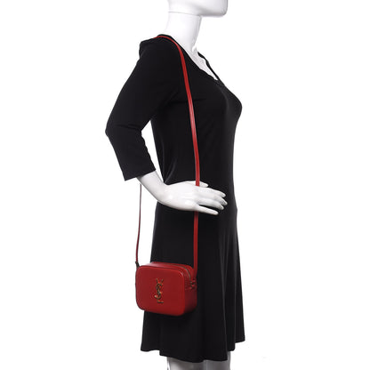 Saint Laurent Grain De Poudre Small Classic Monogram Camera Bag New Red 2 of 10