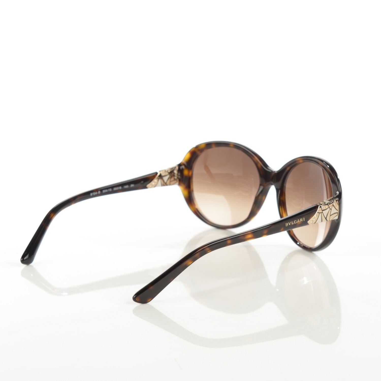 Bulgari Crystal Sunglasses 8154-B Tortoise 2 of 7