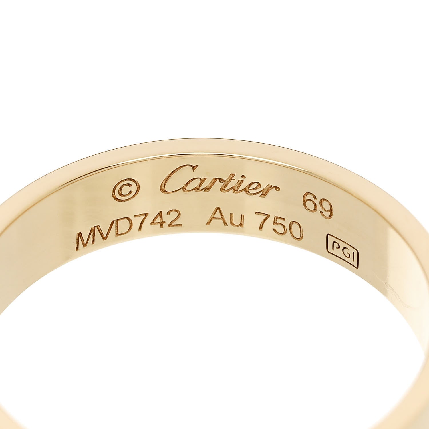 Cartier 18K Yellow Gold 5.5mm LOVE Band Ring 69 12.5 4 of 5
