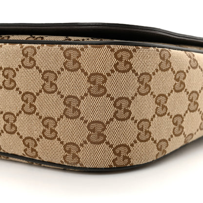 Gucci Monogram Flap Messenger Bag Beige Dark Brown 10 of 13