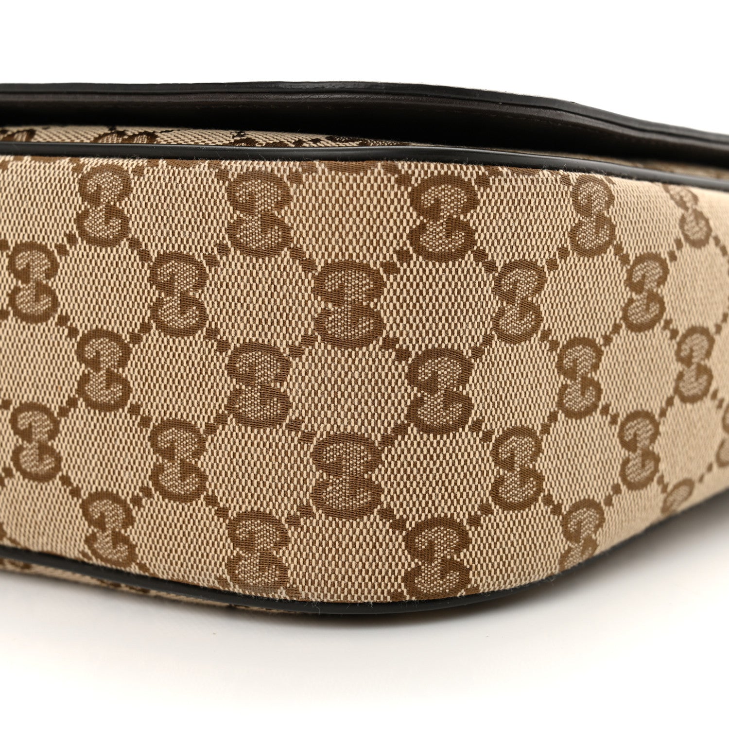 Gucci Monogram Flap Messenger Bag Beige Dark Brown 10 of 13