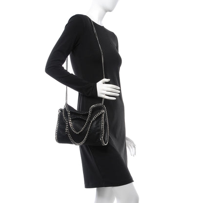 Stella McCartney Shaggy Deer Mini Falabella Fold Over Tote Black 2 of 6