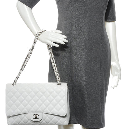 Chanel Caviar Maxi Single Flap White 2 of 8