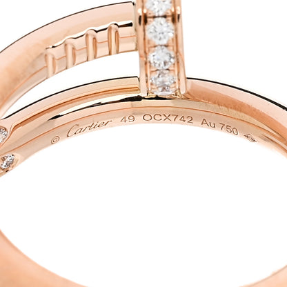 Cartier 18K Pink Gold Diamond Juste Un Clou Ring 49 5 5 of 6