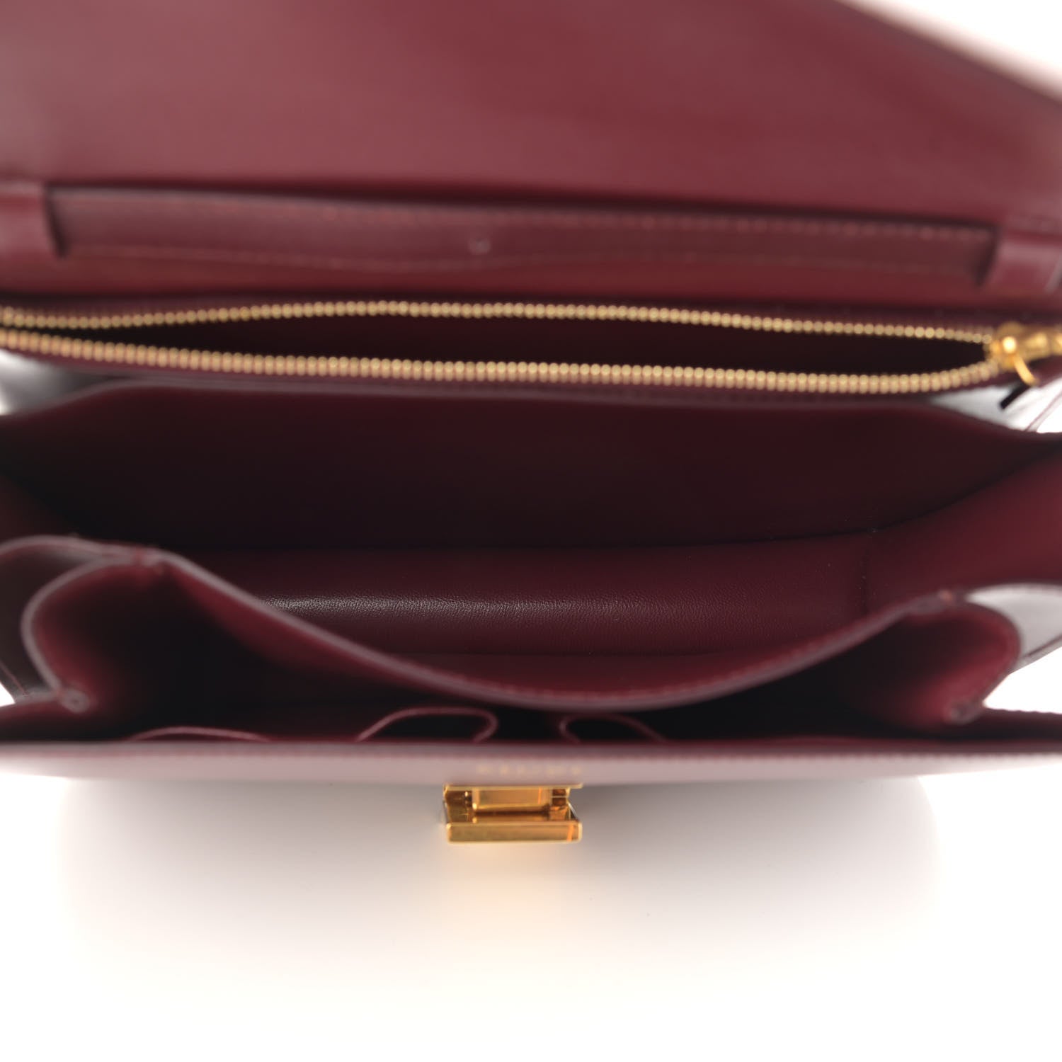 Celine Box Calfskin Medium Classic Box Flap Bag Burgundy 4 of 7