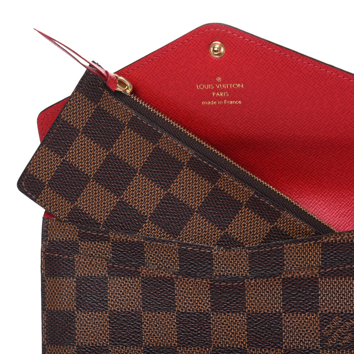 Louis Vuitton Damier Ebene Josephine Wallet Red 12 of 15