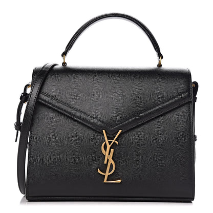 Saint Laurent Grain de Poudre Medium Classic Monogram Cassandra Top Handle Black Rouge Legion 1 of 13