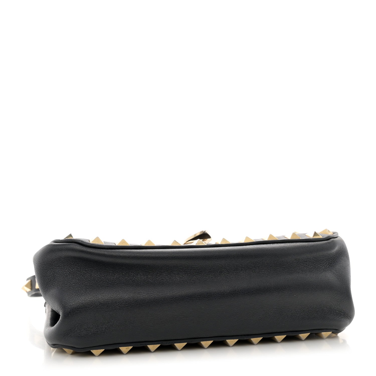 Valentino Garavani Vitello Mini Rockstud Flap Saddle Crossbody Bag Black 4 of 13