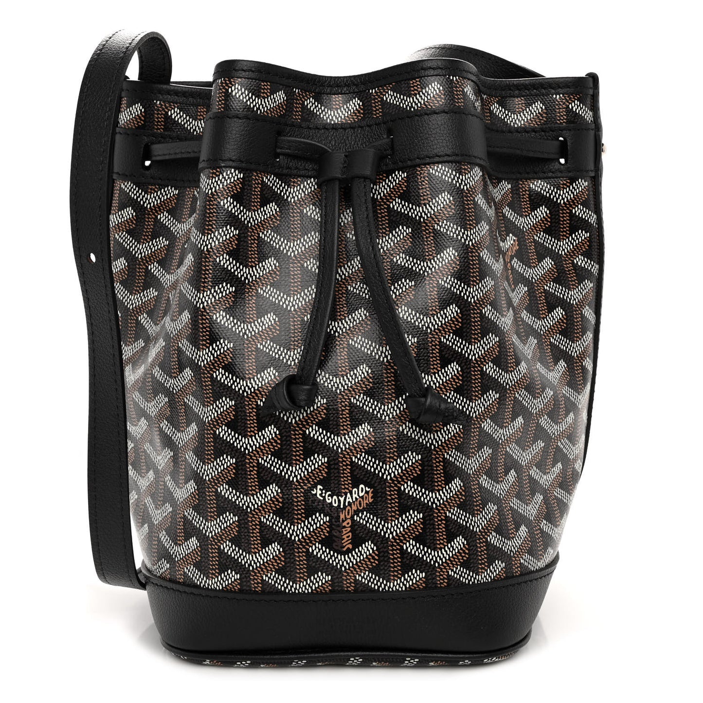 Goyardine Petit Flot Bucket Bag PM Black