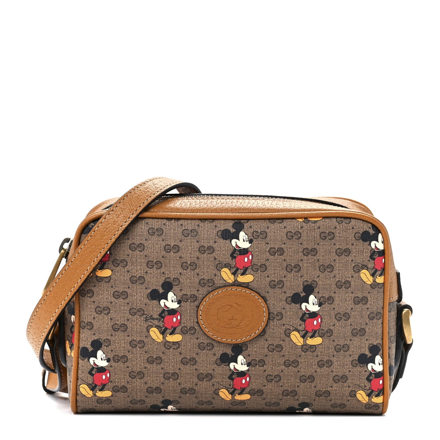 Gucci X DISNEY Mini Vintage GG Supreme Monogram Mickey Mouse Shoulder Bag Beige Vintage Sun Oil 1 of 11