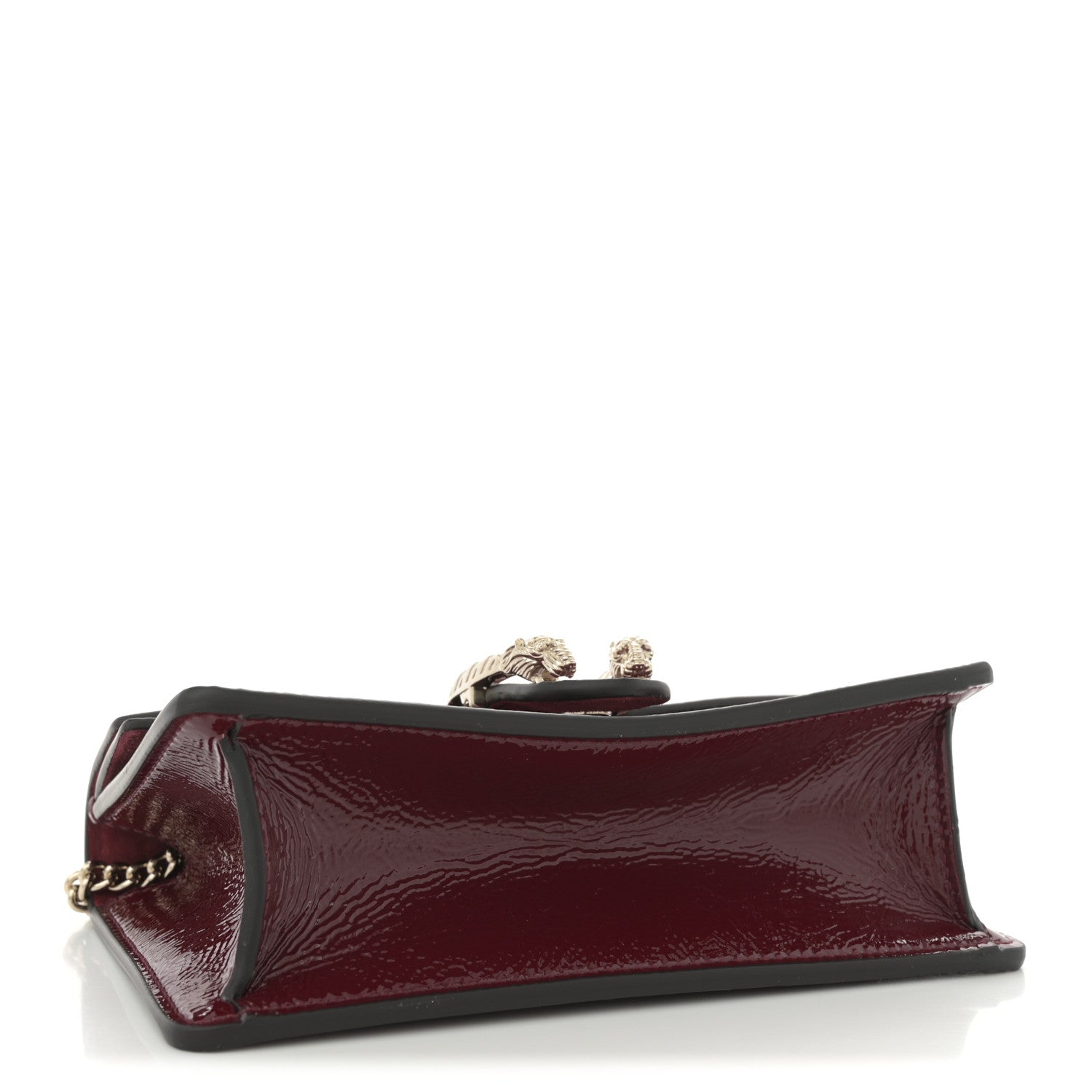 Gucci Crinkled Patent Super Mini Dionysus Shoulder Bag Rosso Ancora Red 4 of 10