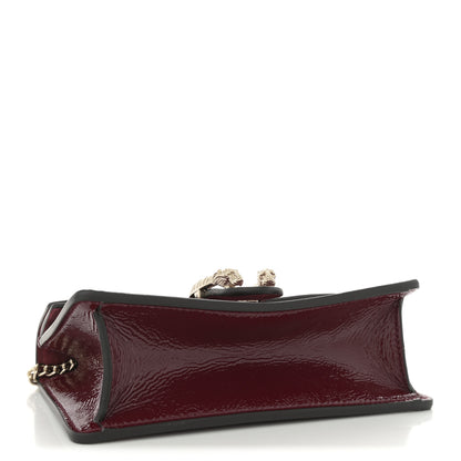 Gucci Crinkled Patent Super Mini Dionysus Shoulder Bag Rosso Ancora Red 4 of 10