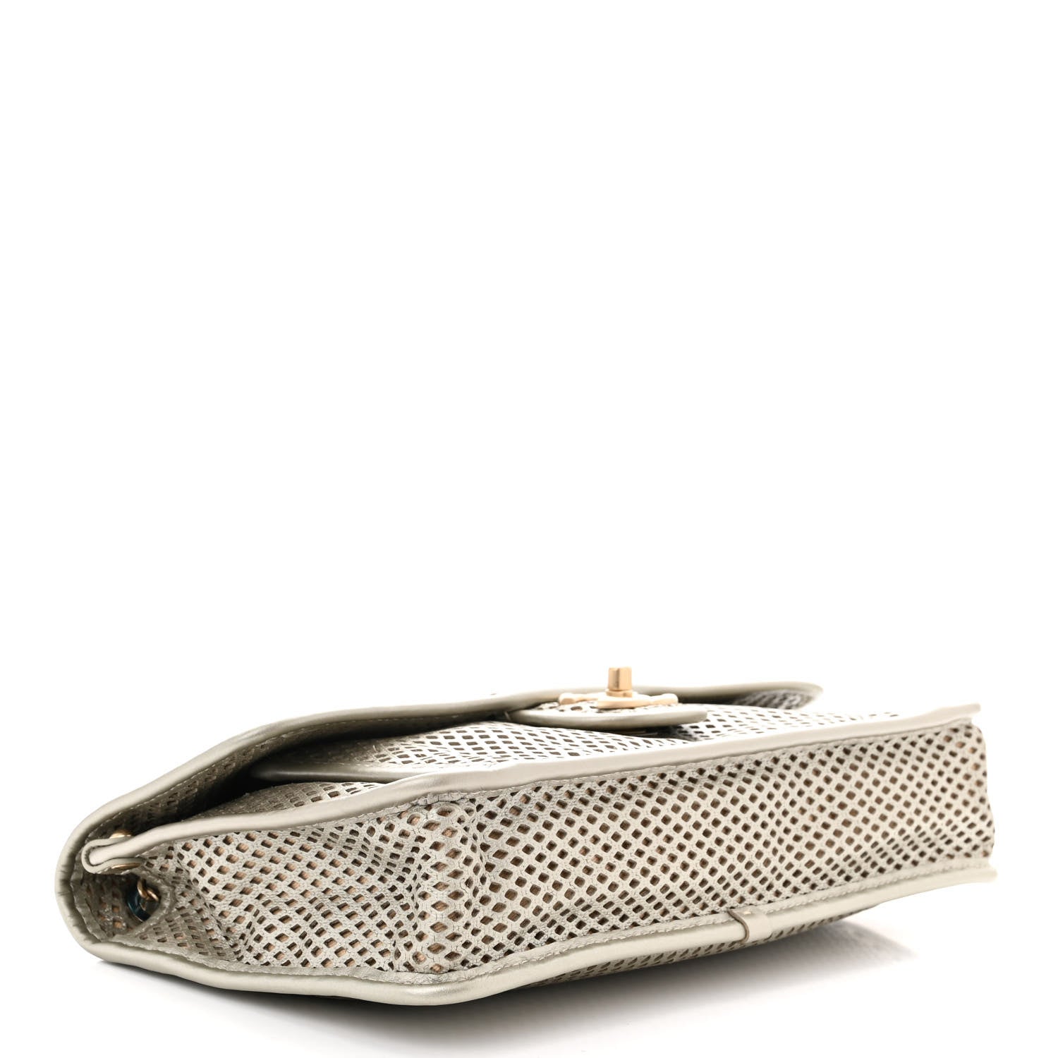 Chanel Perforated Calfskin Large Up In The Air Flap Light Gold 4 of 11