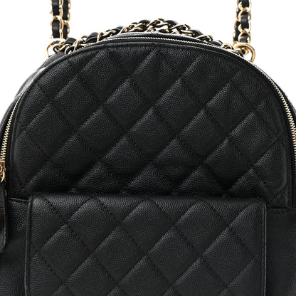 Chanel Caviar Quilted Medium Zip Around Backpack Black 8 of 14