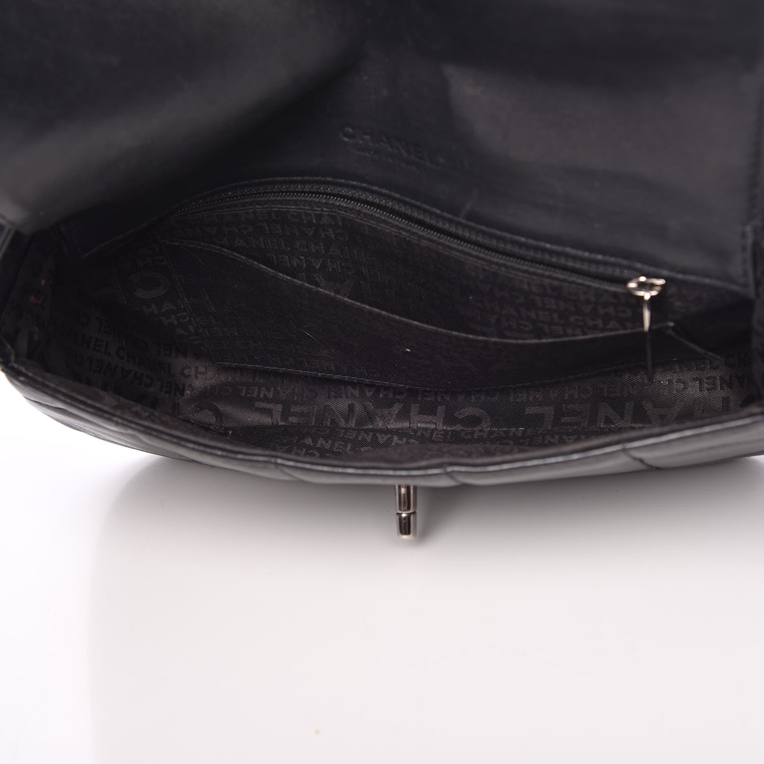Chanel Lambskin Quilted CC Chocolate Bar Flap Black 5 of 10