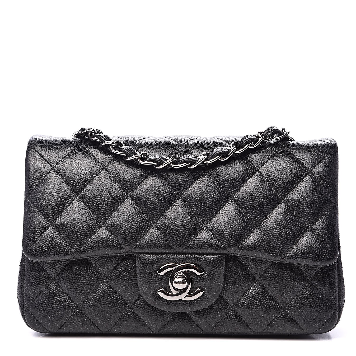 Chanel Iridescent Caviar Quilted Mini Rectangular Flap Black 1 of 14