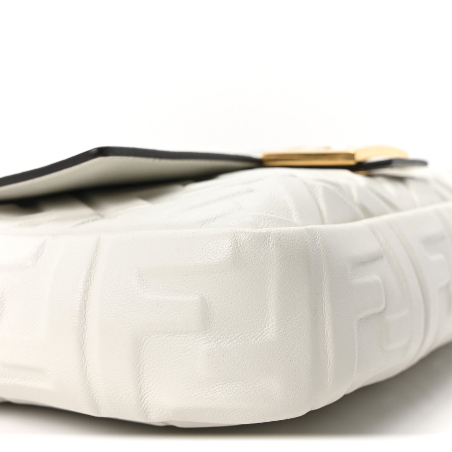Nappa FF 1974 Embossed Baguette White