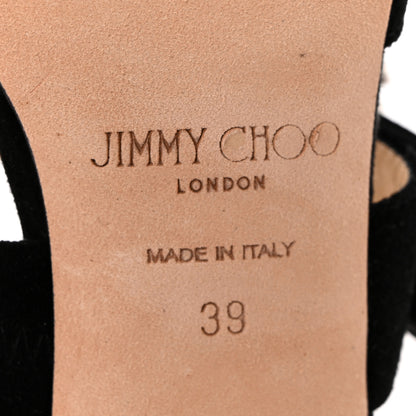 Jimmy Choo Suede Crystal Marta 90 Mules 39 Black 6 of 12