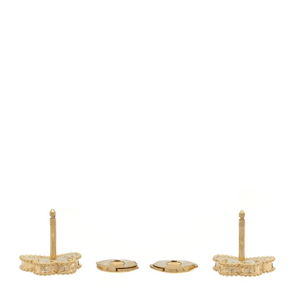 Van Cleef & Arpels 18K Yellow Gold Mother of Pearl Sweet Alhambra Butterfly Earrings 3 of 4