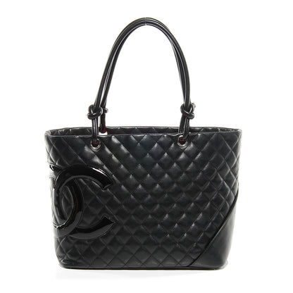 Chanel Calfskin Quilted Large Cambon Tote Black 1 of 8