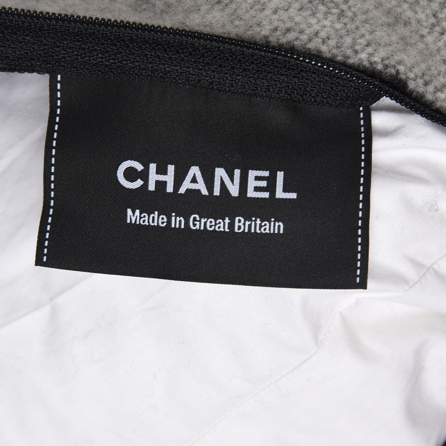 Chanel Merino Wool Cashmere CC Pillow Black Beige 6 of 7