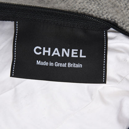 Chanel Merino Wool Cashmere CC Pillow Black Beige 6 of 7