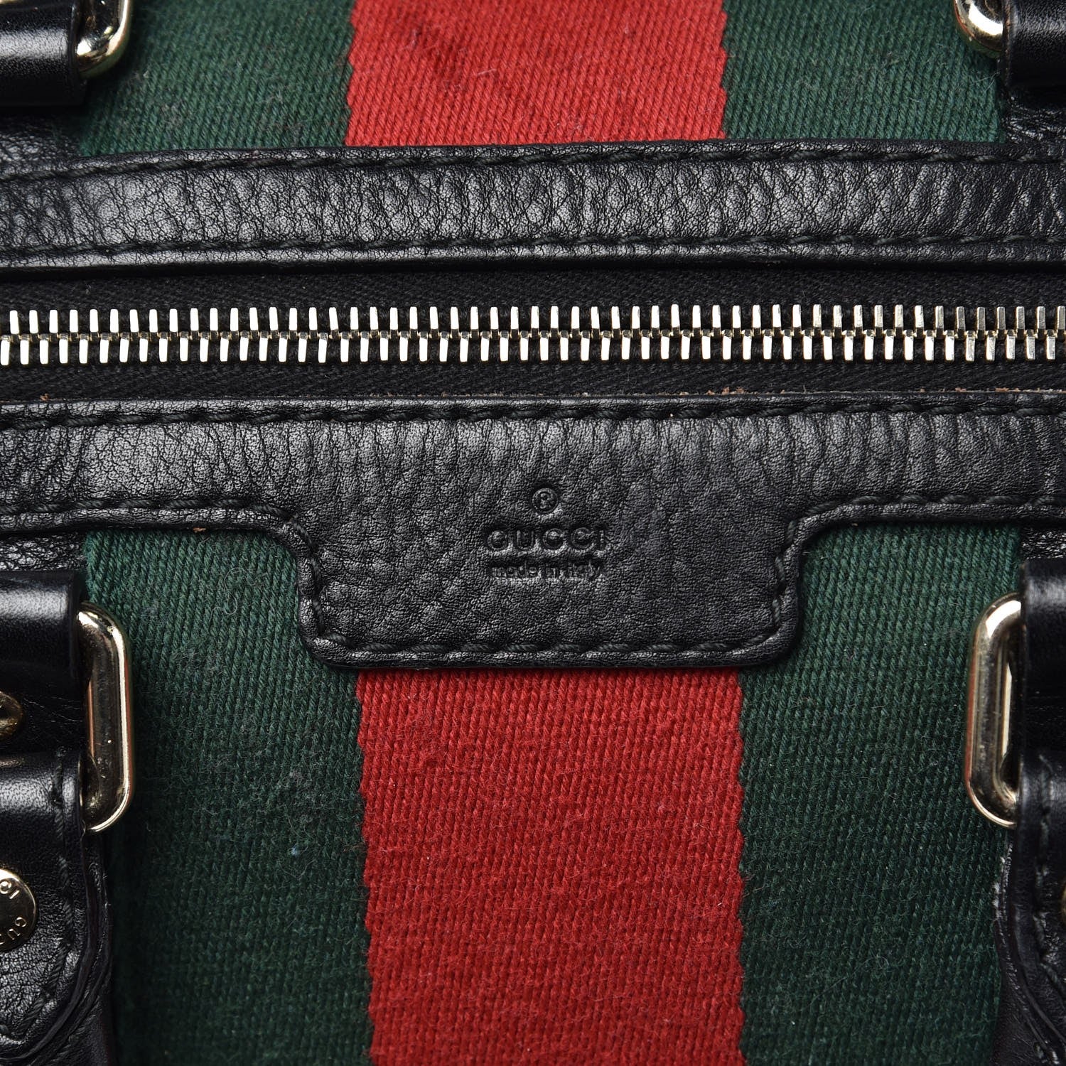 Gucci Calfskin Vintage Web Medium Boston Black 16 of 16