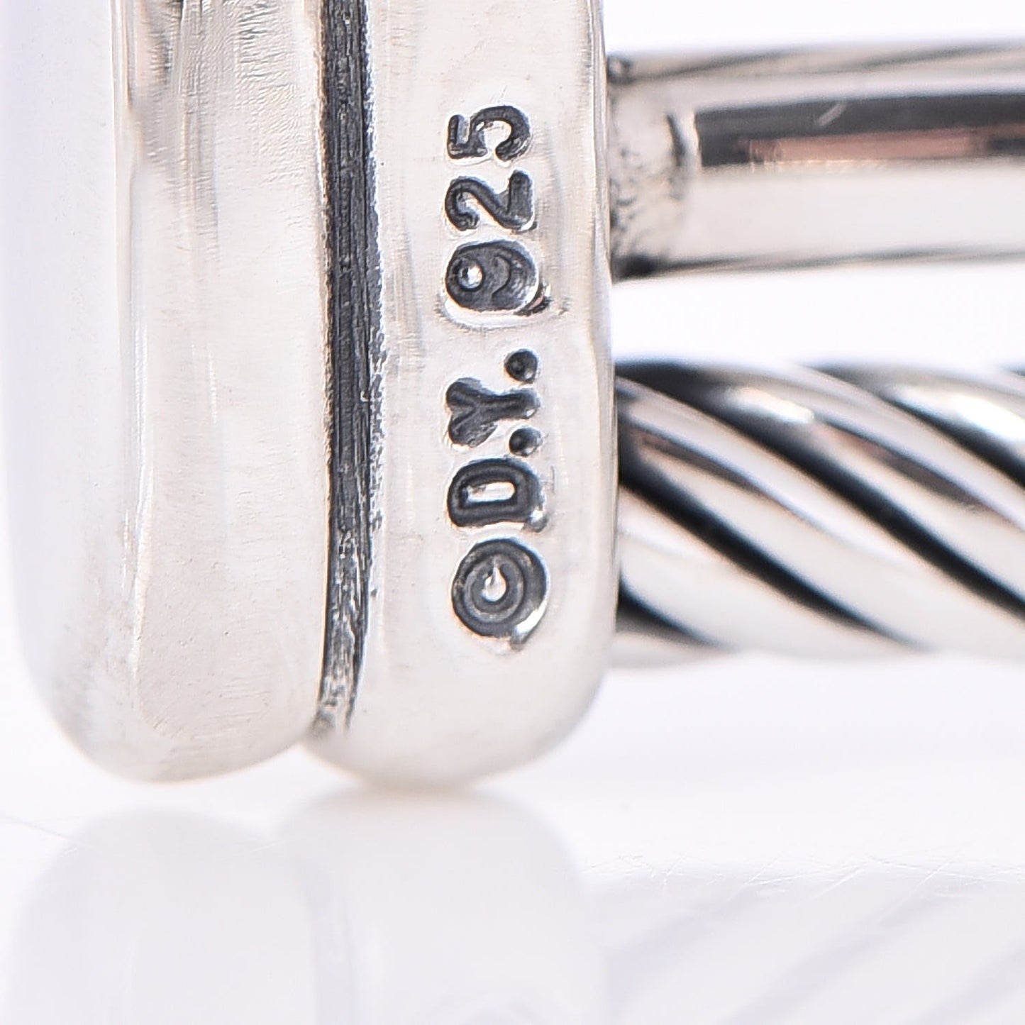 Sterling Silver Diamond 7mm X Crossover Cuff