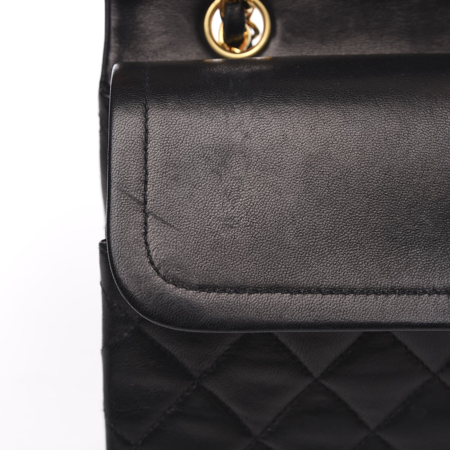 Chanel Lambskin Quilted Medium Double Flap Black 16 of 17