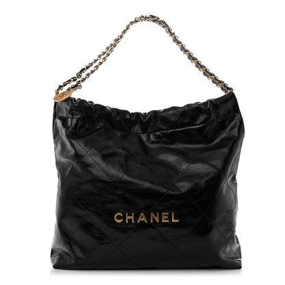 Chanel Shiny Calfskin Quilted Chanel 22 Black 3 of 11