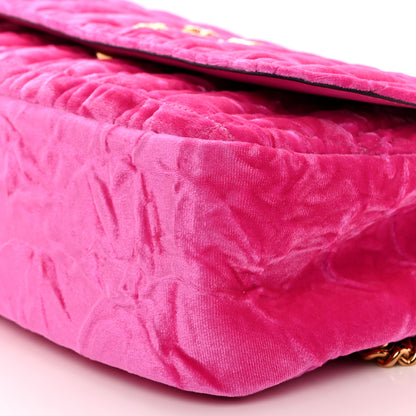 Versace Velvet Quilted Virtus Shoulder Bag Pink 10 of 10