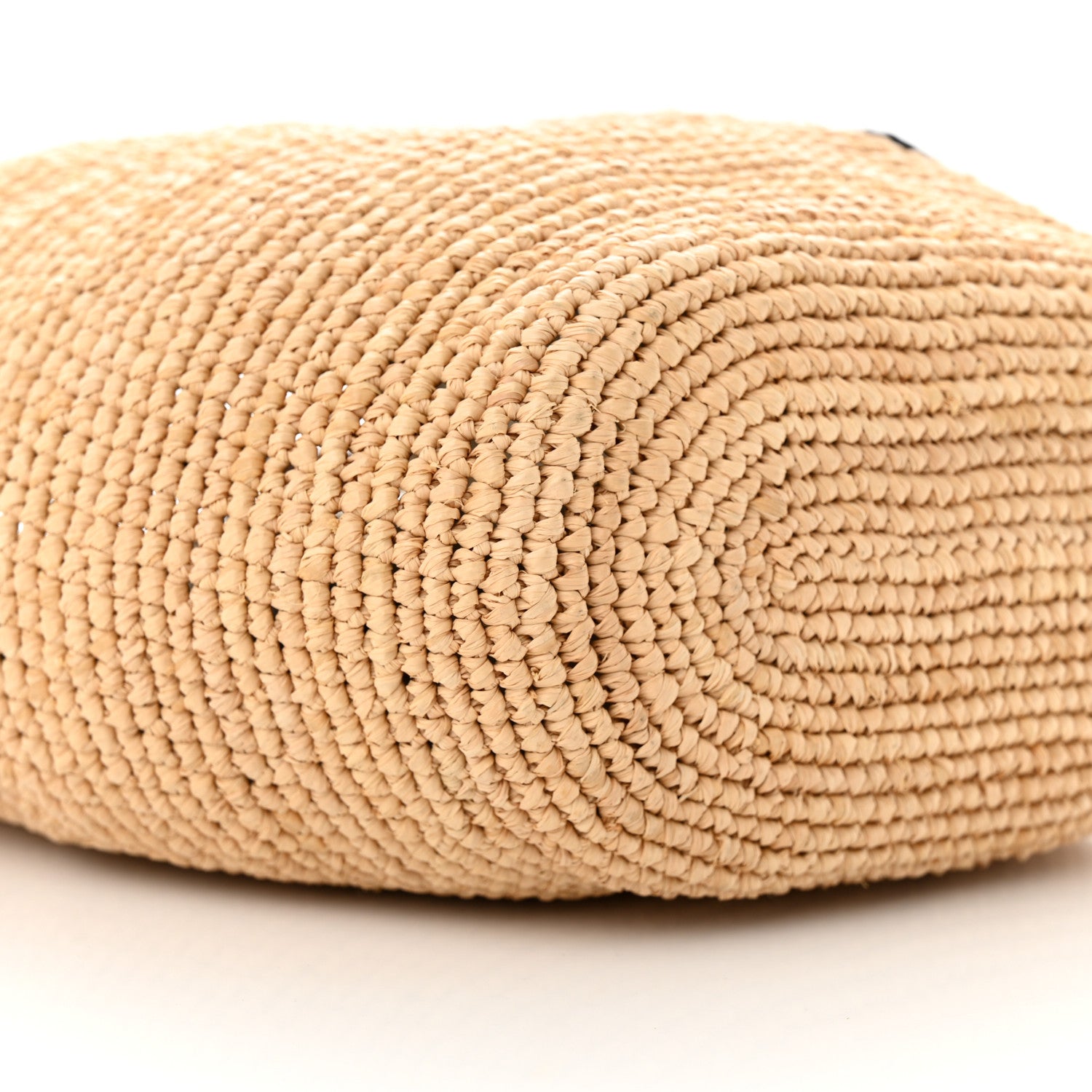 Loewe Calfskin Raffia Anagram Paulas Ibiza Pochette Bag Natural Tan 8 of 9