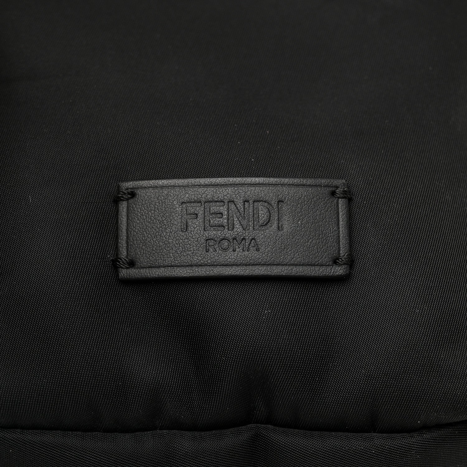 Fendi Nylon Vitello Liberty Vitello Dolce Monster Eyes Rounded Backpack Black Sunflower 8 of 13