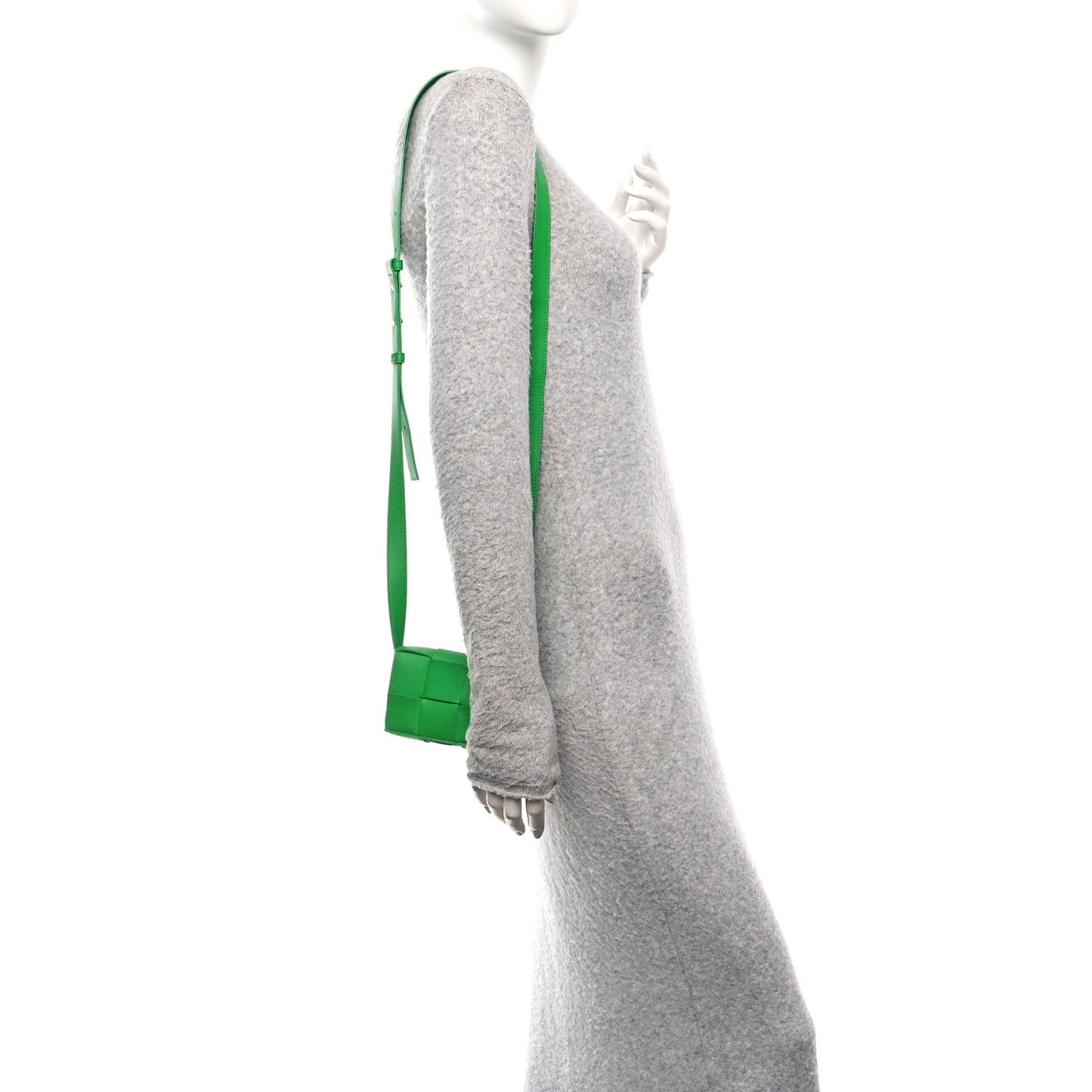 Lambskin Maxi Intrecciato Extra Mini Cassette Crossbody Bag Parakeet