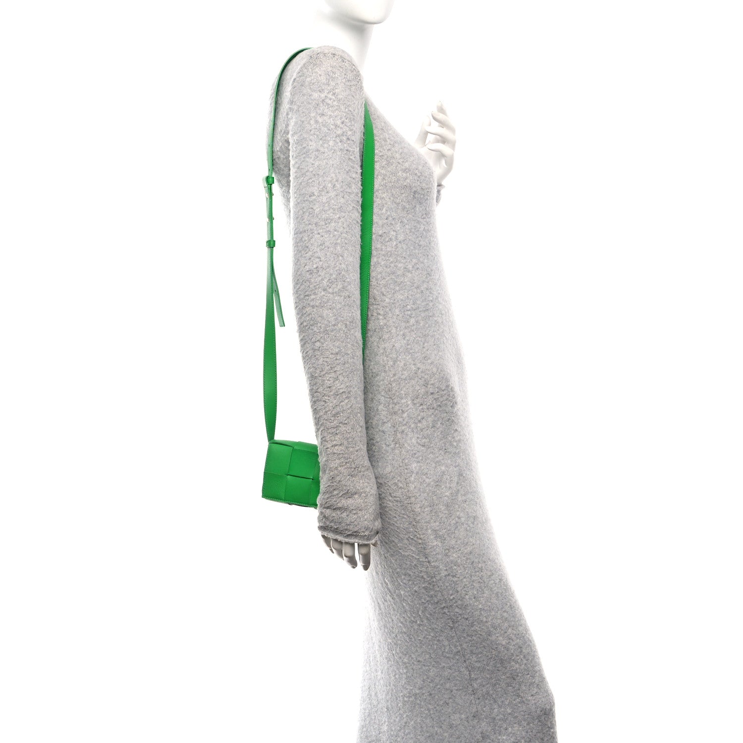 Bottega Veneta Lambskin Maxi Intrecciato Extra Mini Cassette Crossbody Bag Parakeet 2 of 12