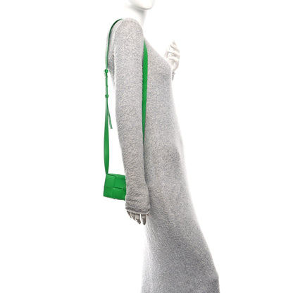 Bottega Veneta Lambskin Maxi Intrecciato Extra Mini Cassette Crossbody Bag Parakeet 2 of 12