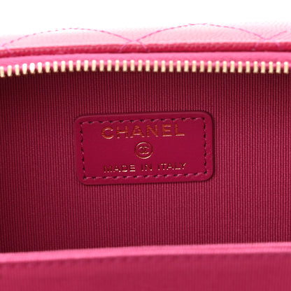 Chanel Caviar Quilted Twist Your Buttons Clutch With Chain Fuchsia 6 of 11