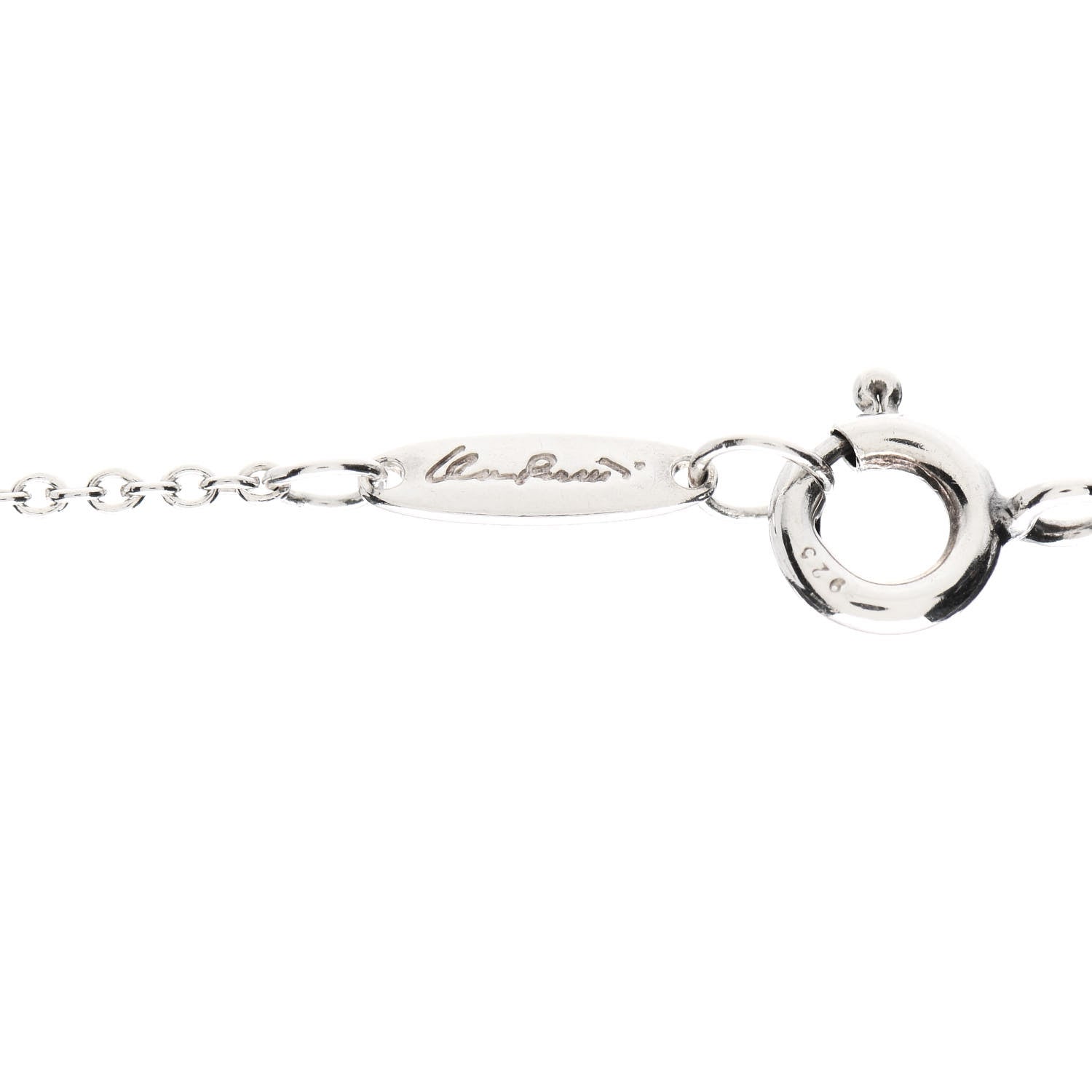 Tiffany Sterling Silver Diamond Elsa Peretti Cross Pendant Necklace 3 of 6