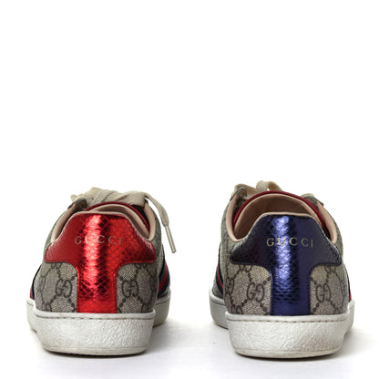 Gucci GG Supreme Monogram Ayers Web Womens Ace Sneakers 39 Beige 9 of 12