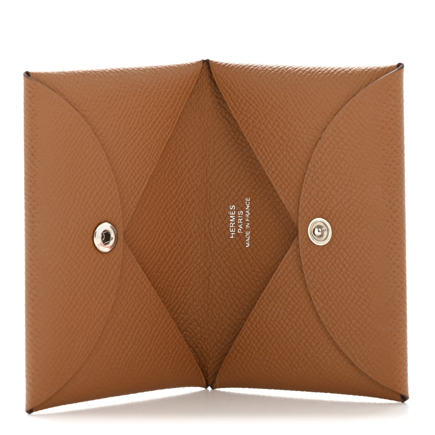 Hermes Epsom Calvi Card Case Gold 5 of 8