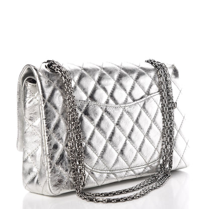 Chanel Metallic Aged Calfskin Quilted 2.55 Reissue 226 Flap Silver 3 of 11