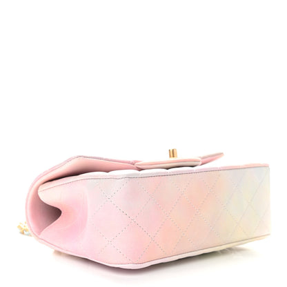 Chanel Lambskin Quilted Ombre Mini Top Handle Rectangular Flap Pink Multicolor 4 of 11