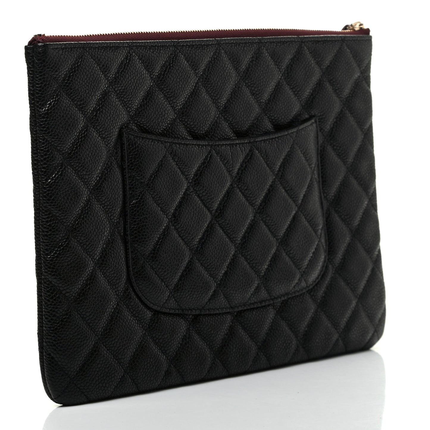 Caviar Quilted Medium Cosmetic Case Black