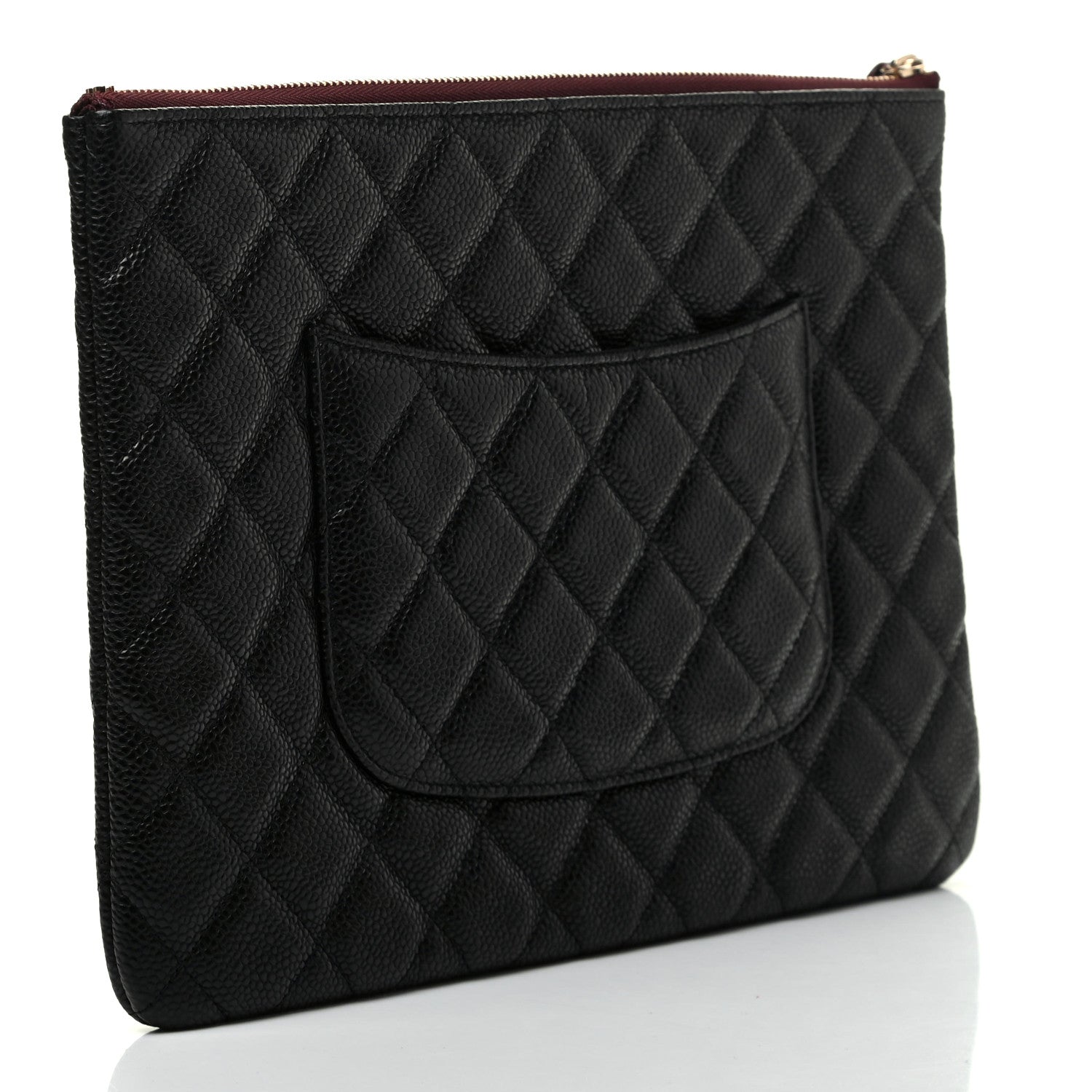 Chanel Caviar Quilted Medium Cosmetic Case Black 3 of 8