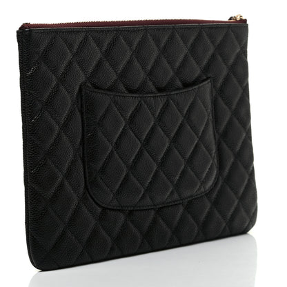 Chanel Caviar Quilted Medium Cosmetic Case Black 3 of 8
