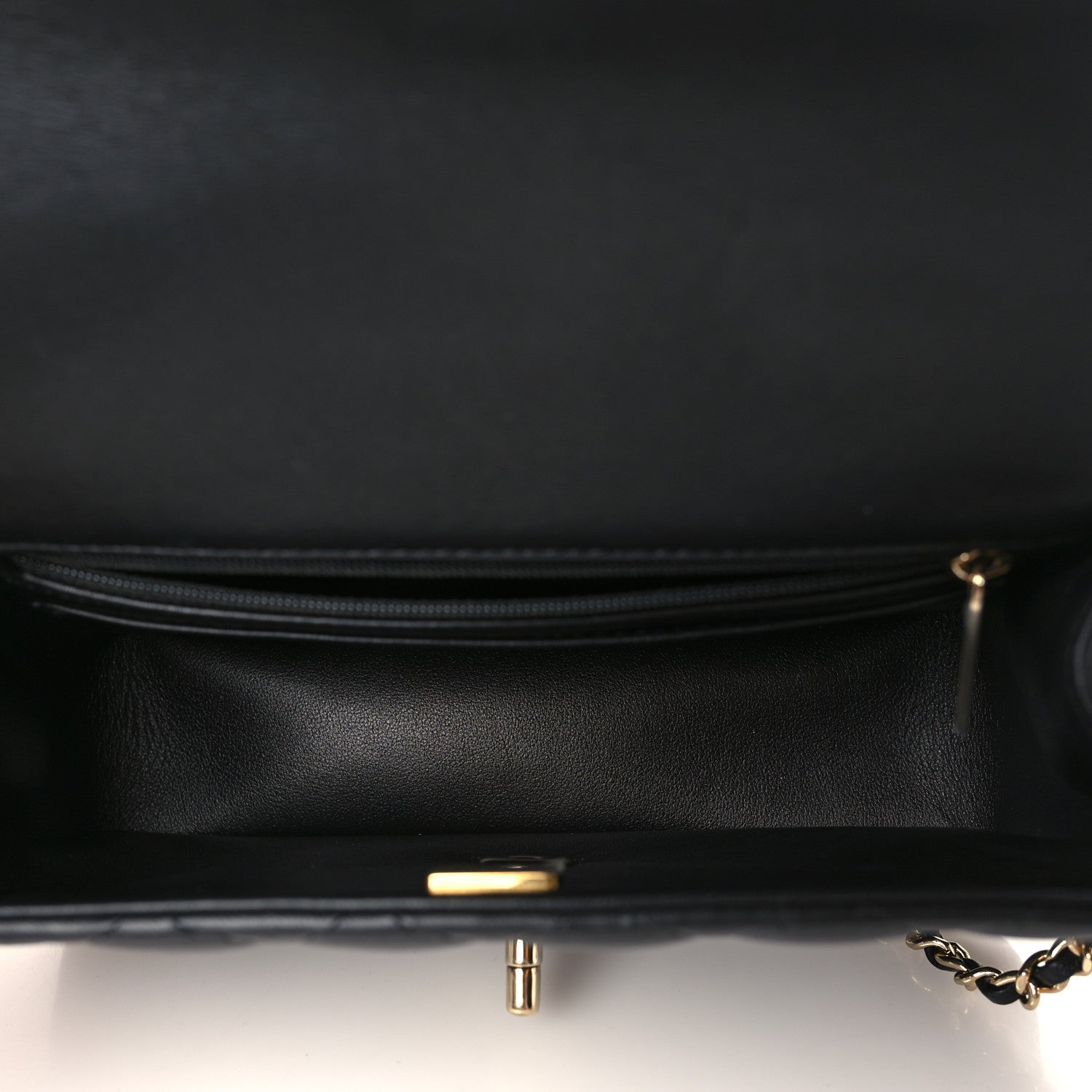 Chanel Lambskin Quilted Mini Top Handle Rectangular Flap Black 5 of 10
