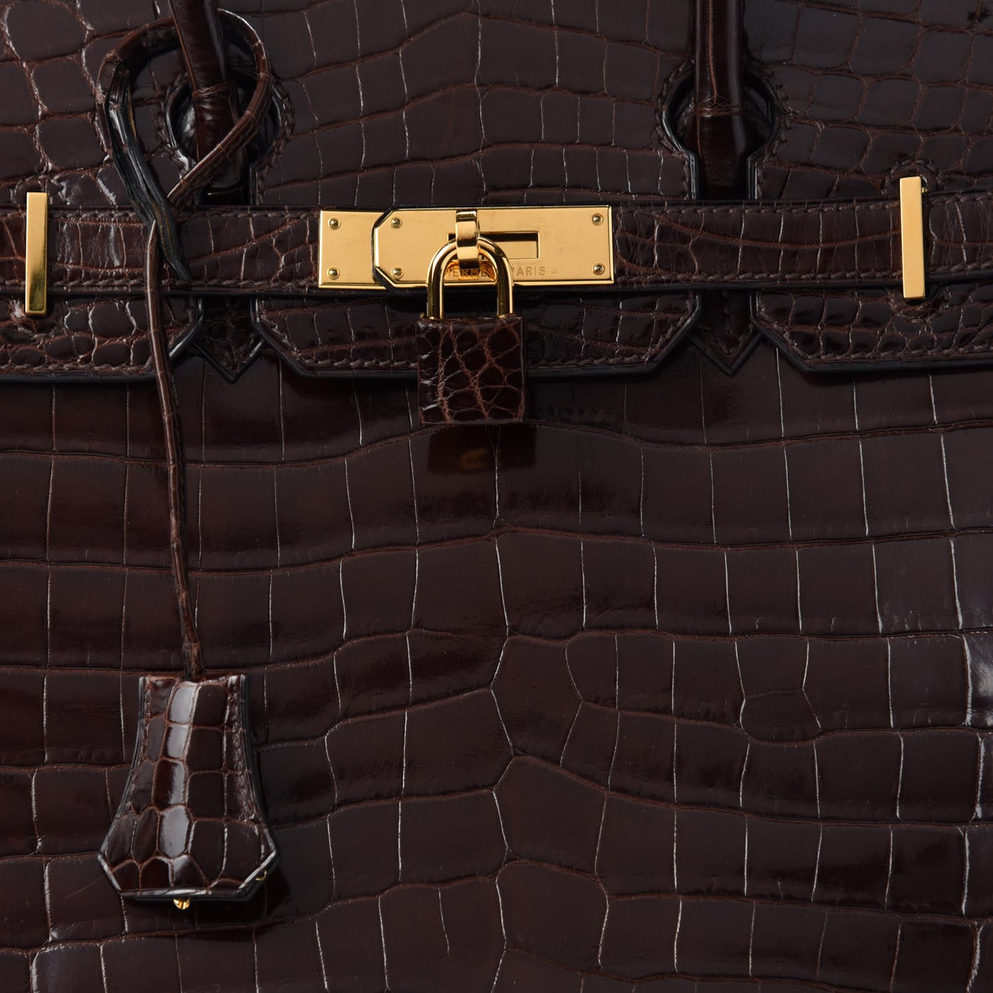 Shiny Niloticus Crocodile Birkin 30 Havane